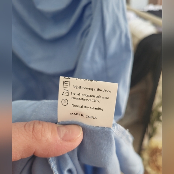 NWT Women’s Short Sleeve Ruched Bodycon Midi Dress in Sky Blue 2X fits like 1X - Picture 11 of 12